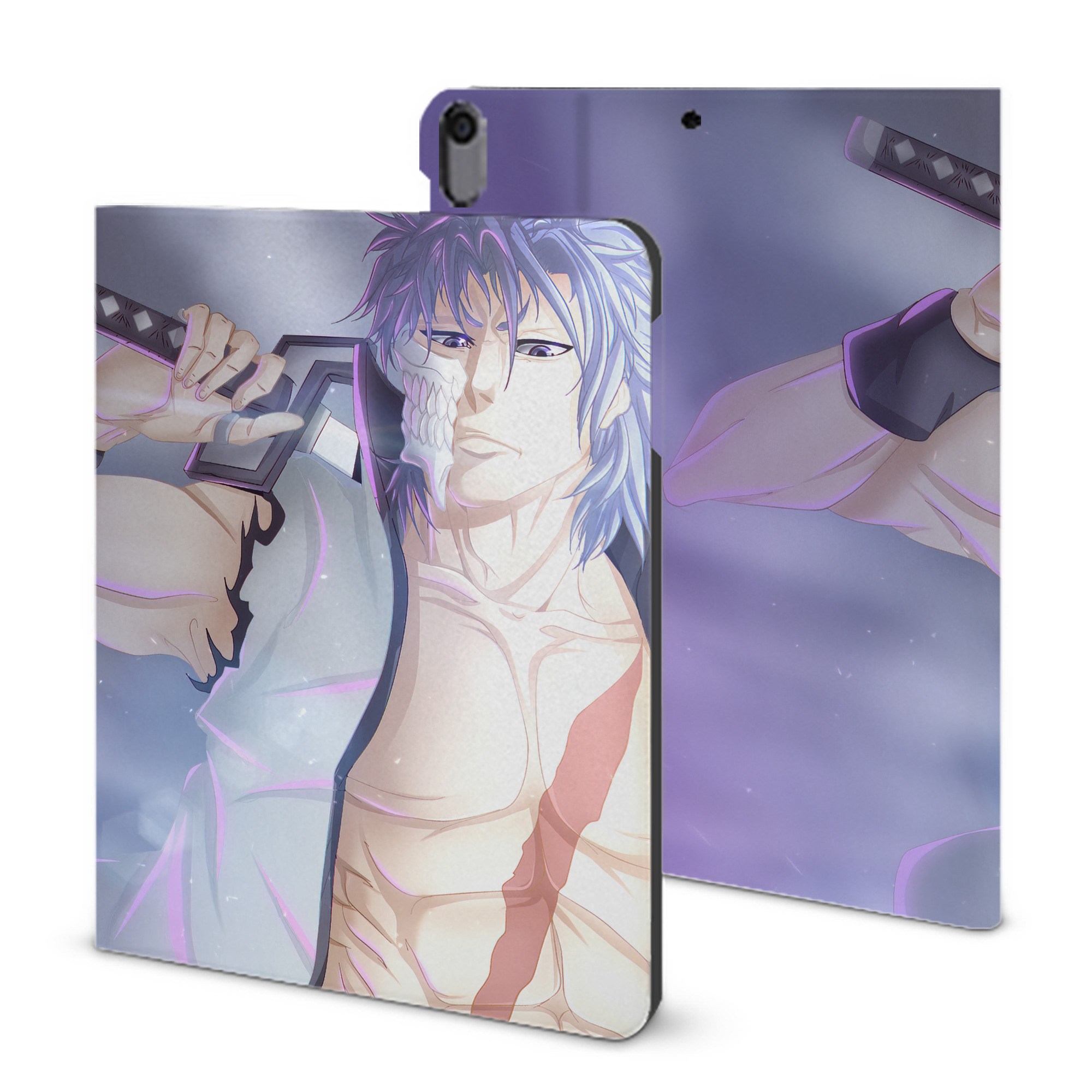 （画像用） ブリーチ BLEACH IPad ケース ブック型 PUレザー TPU 耐衝撃 軽量 薄型 ペン収納なし 全面保護 IPad 各モデル対応